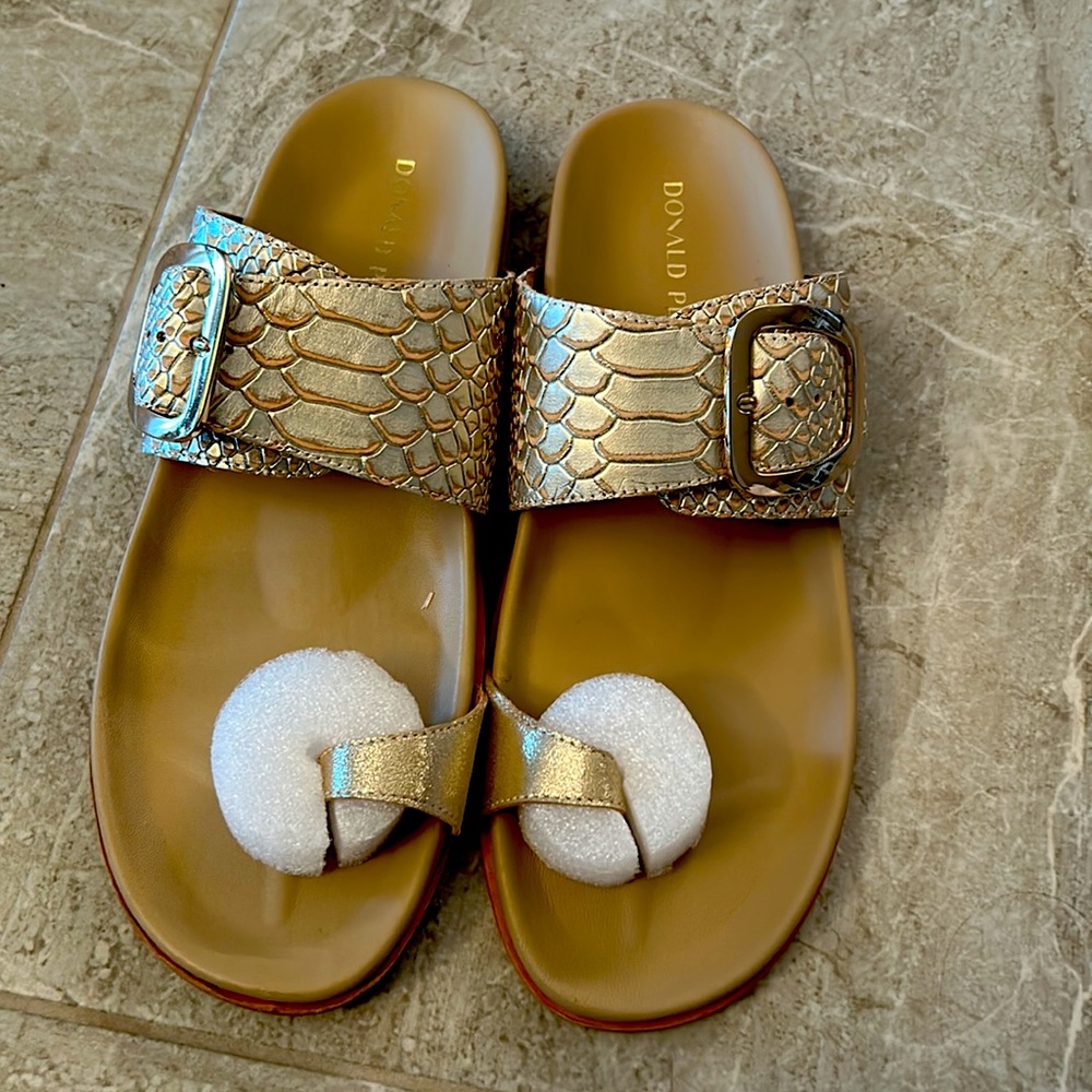 Donald Pliner Python Sandal Gold - image 5